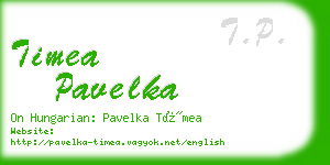 timea pavelka business card